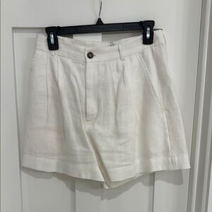 Reformation White linen Women's Shorts